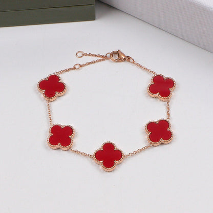 VAB1 Classic Four‑Leaf Clover Unisex Fashion Bracelet for Men and Women