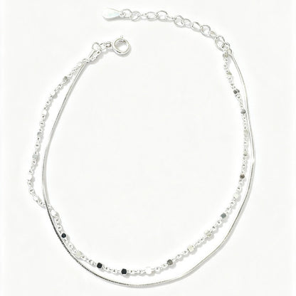 S925 sterling silver double-layer bracelet women's design jewelry