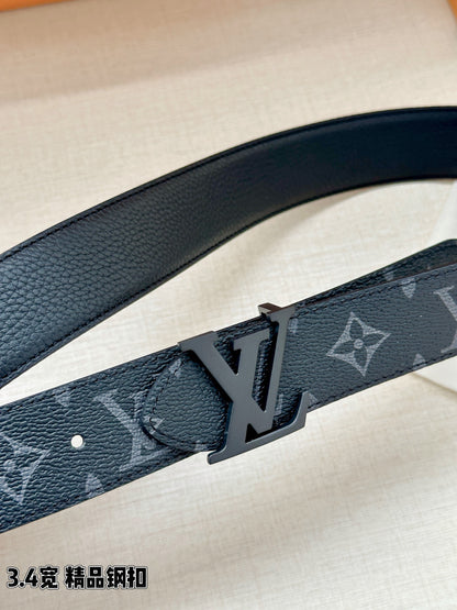 BE10 Real Leather Belt 3.4CM with packing