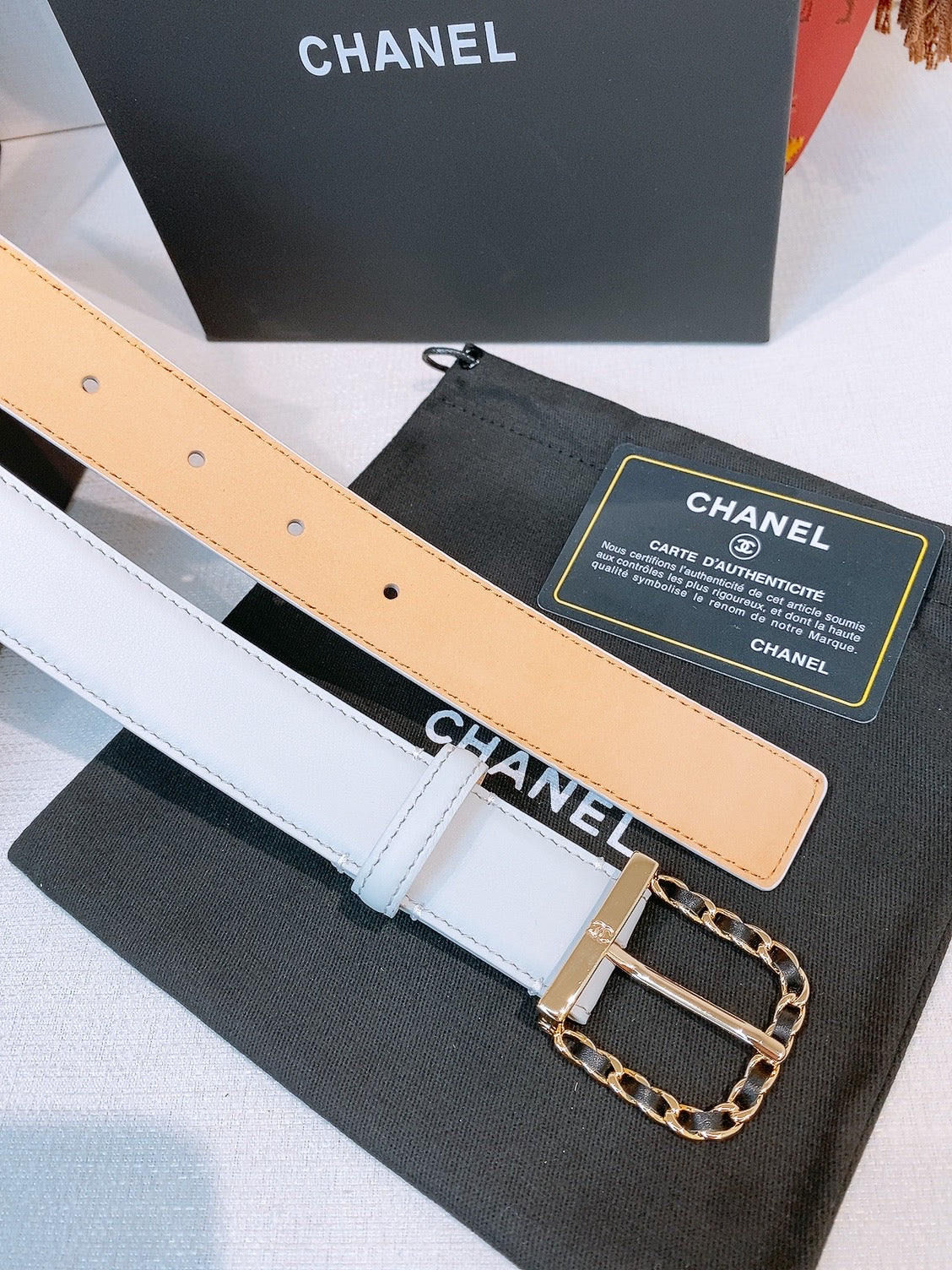 BE1 Real leather 3CM Belt with packing