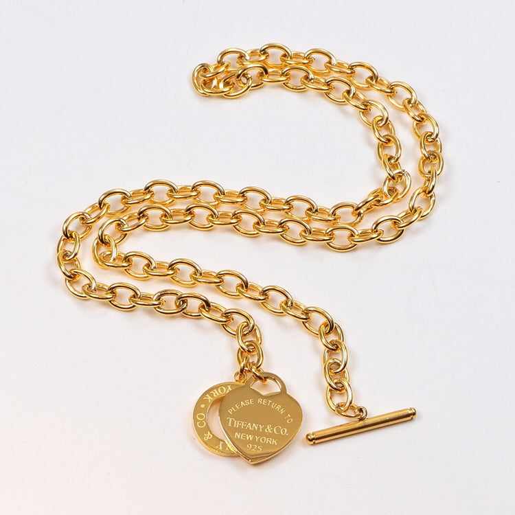 TN4 Classic necklace 316L titanium steel necklace fashionable gold-plated jewelry