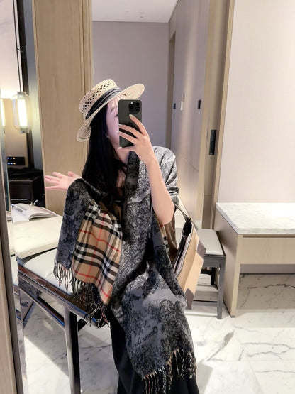 F3 Women's Winter Fashion High Quality Wool Scarf 180X60cm