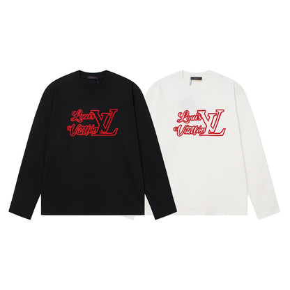 LC1   Unisex Heavyweight Cotton Embroidered Long Sleeve T-Shirt clothes