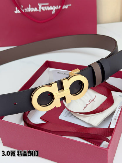 BE13 Real Leather Belt 3.4CM with packing