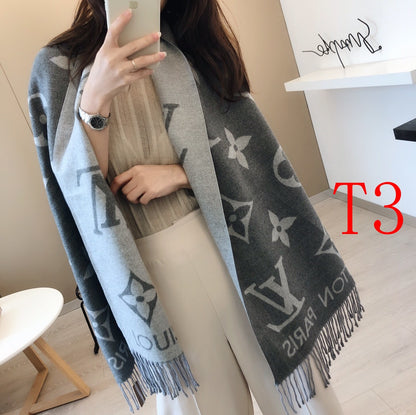 F43 Women Wool Blend Scarf Wrap 180*65CM