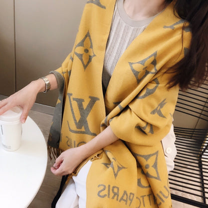 F43 Women Wool Blend Scarf Wrap 180*65CM