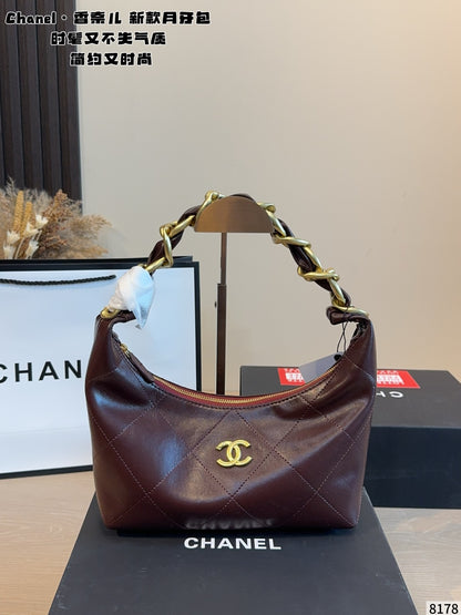 MN43 Women's leather bag crescent bag 23*6*13cm