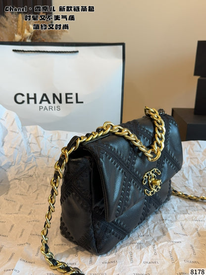 MN49 Women's bag classic leather bag 25*7*19cm