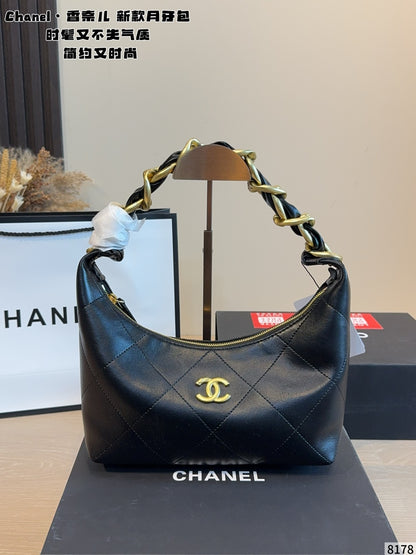 MN43 Women's leather bag crescent bag 23*6*13cm