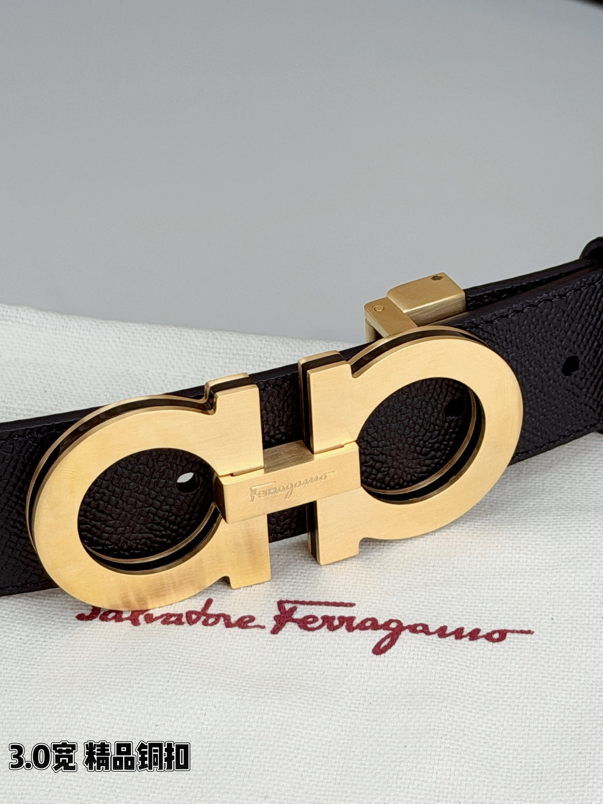 BE13 Real Leather Belt 3.4CM with packing