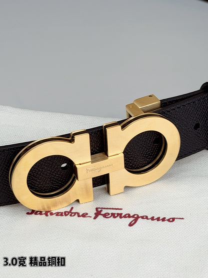 BE13 Real Leather Belt 3.4CM with packing