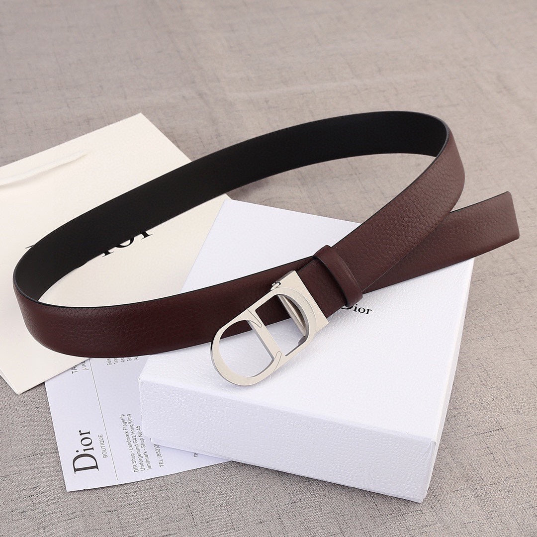 BE4 Men Real Leather Belt 3.5CM with packing