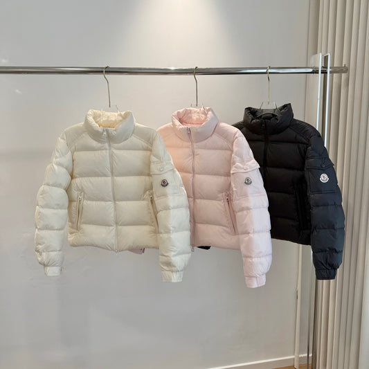 C4 Women Fashion Short‑Style Down Jacket, Casual Warm Winter Outerwear Puffer Coat for Daily Wear