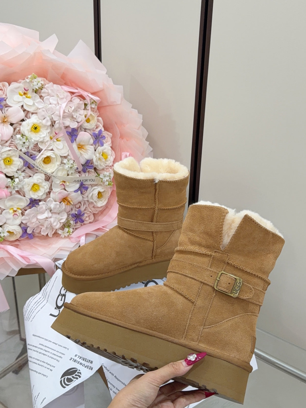HT8 Winter Warm Snow Boots Women's Shoes 35-41