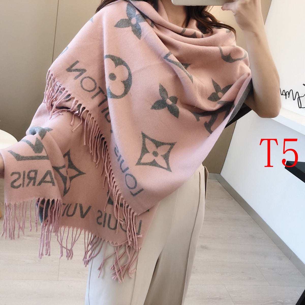 F43 Women Wool Blend Scarf Wrap 180*65CM