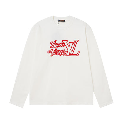 LC1   Unisex Heavyweight Cotton Embroidered Long Sleeve T-Shirt clothes