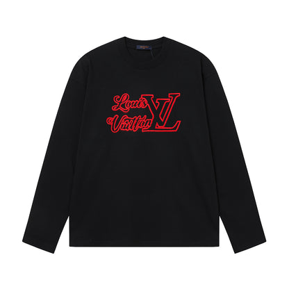 LC1   Unisex Heavyweight Cotton Embroidered Long Sleeve T-Shirt clothes