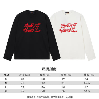 LC1   Unisex Heavyweight Cotton Embroidered Long Sleeve T-Shirt clothes