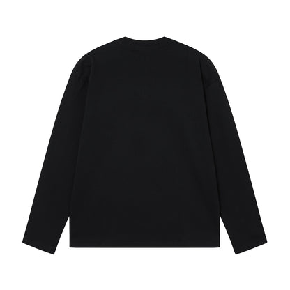 LC1   Unisex Heavyweight Cotton Embroidered Long Sleeve T-Shirt clothes