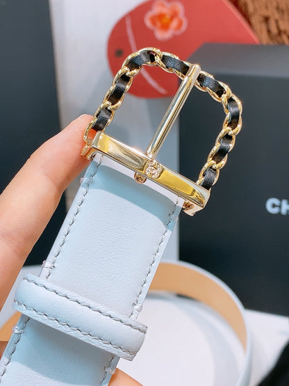 BE1 Real leather 3CM Belt with packing