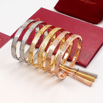 CAB4 Classic Bangle Bracelet with Screwdriver 316 Stainless Steel 18K Gold‑Plated Women and Men Jewelry