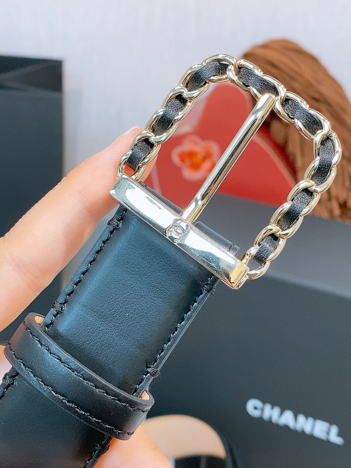 BE1 Real leather 3CM Belt with packing