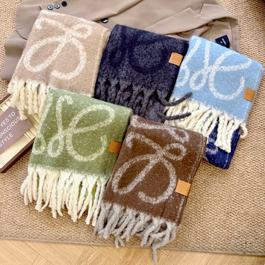 F72  Women's wool blend scarf shawl 47*184CM