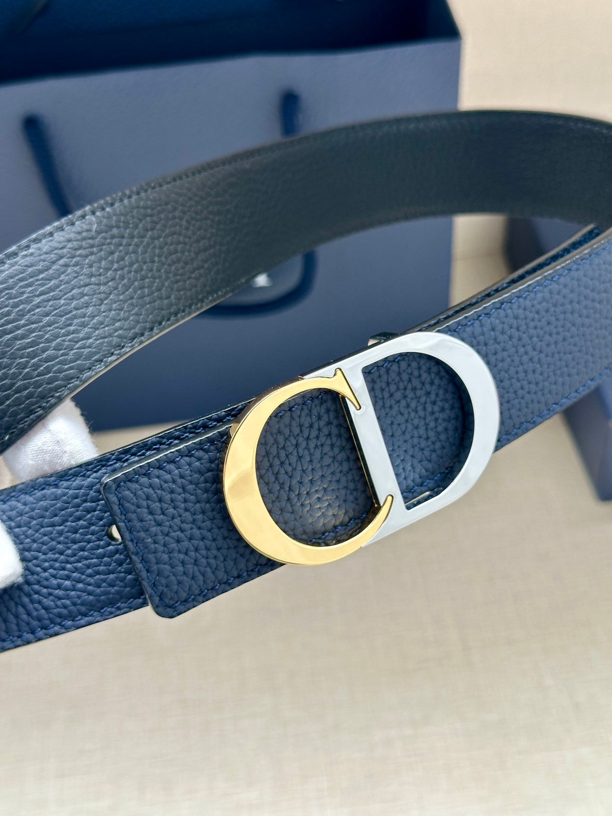 BE3 Men Real Leather Belt 3.5CM with packing