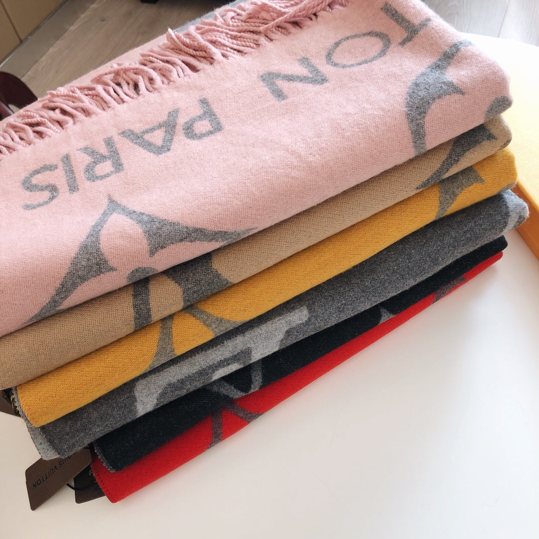 F43 Women Wool Blend Scarf Wrap 180*65CM