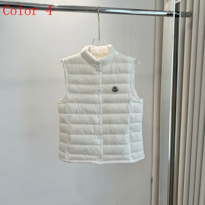 C19 Women's Classic Slim Fit Short Lightweight Stand Collar Down Vest