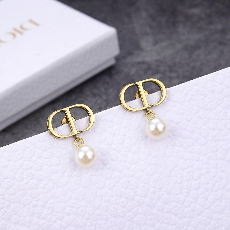 DIE6 Women gold-plated fashion earrings high-quality jewelry