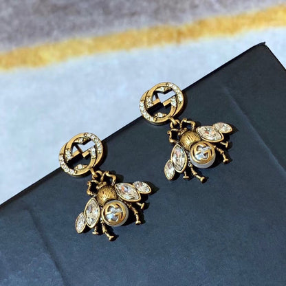 A243 Gilded Butterfly Earrings for Women Vintage Jewelry Earrings