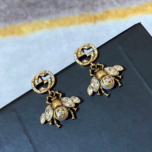 A243 Gilded Butterfly Earrings for Women Vintage Jewelry Earrings