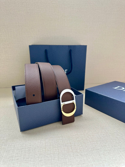 BE3 Men Real Leather Belt 3.5CM with packing