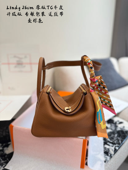 MS86  Genuine leather women's handbag 26cm bags