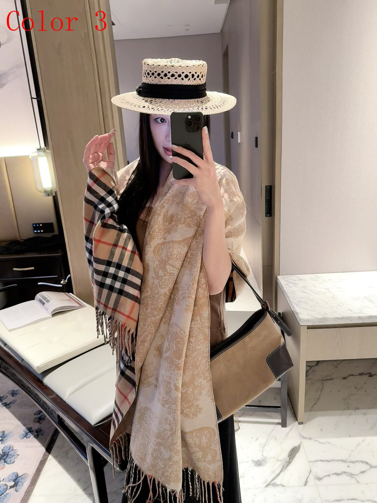 F3 Women's Winter Fashion High Quality Wool Scarf 180X60cm