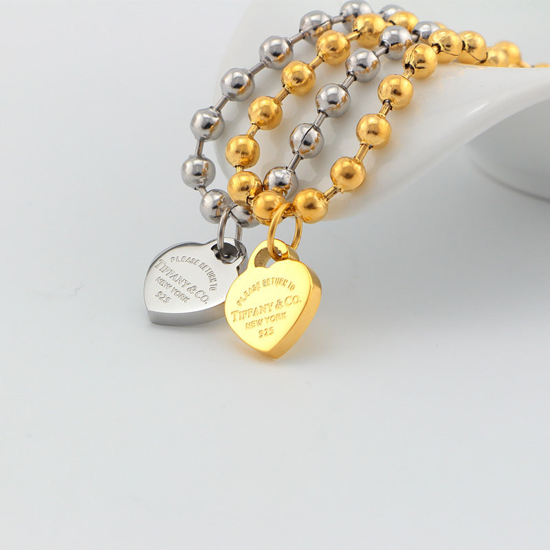 TB3 Classic 316L Titanium Steel Bracelet Fashion Gold Plated Jewelry