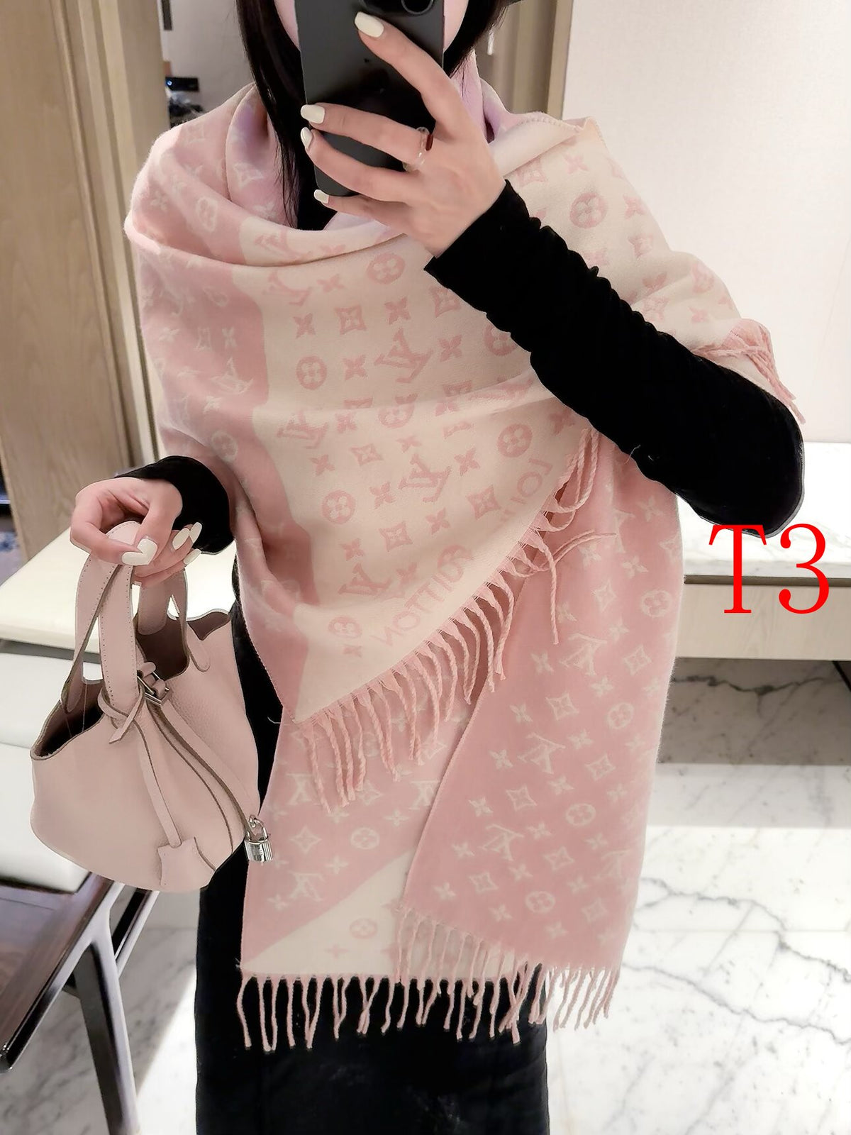 F47 Women Wool Blend Scarf Wrap 60x180cm