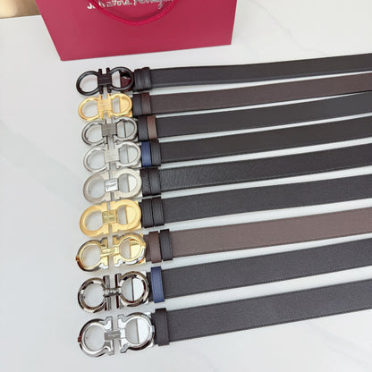 BE13 Real Leather Belt 3.4CM with packing