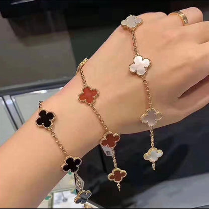 VAB1 Classic Four‑Leaf Clover Unisex Fashion Bracelet for Men and Women