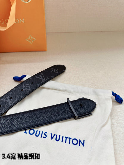 BE10 Real Leather Belt 3.4CM with packing