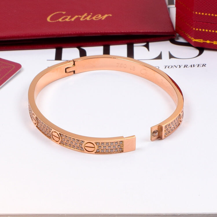 CAB13 Classic Bangle Bracelet 316 Stainless Steel 18K Gold‑Plated Women and Men Jewelry