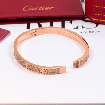 CAB13 Classic Bangle Bracelet 316 Stainless Steel 18K Gold‑Plated Women and Men Jewelry