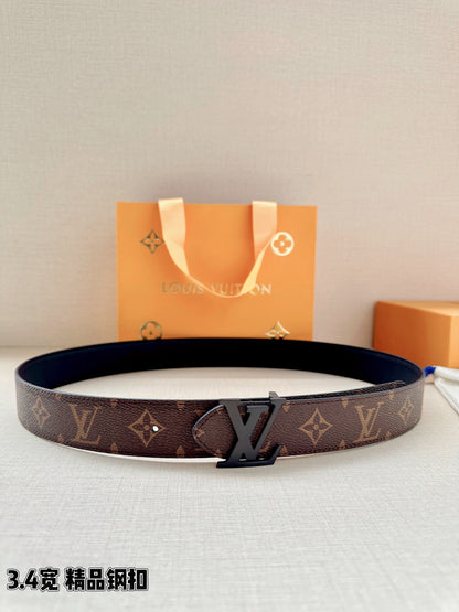 BE10 Real Leather Belt 3.4CM with packing