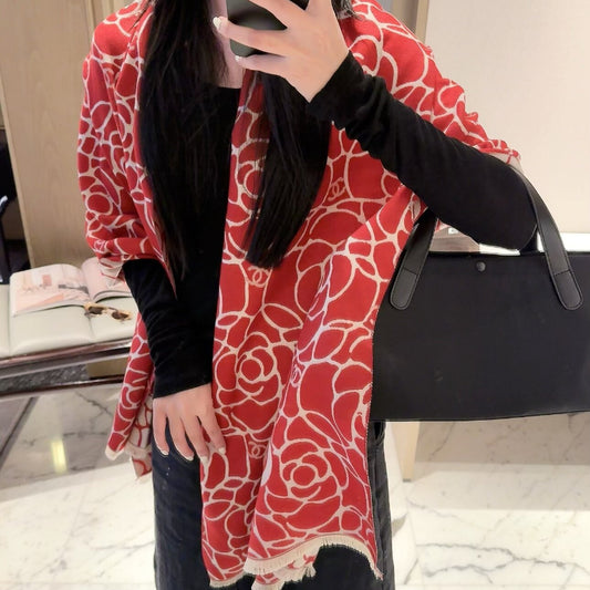F79 Women's wool blend scarf shawl