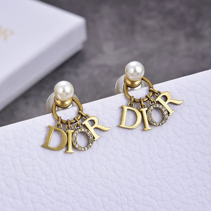 DIE8 Women gold-plated fashion earrings high-quality jewelry