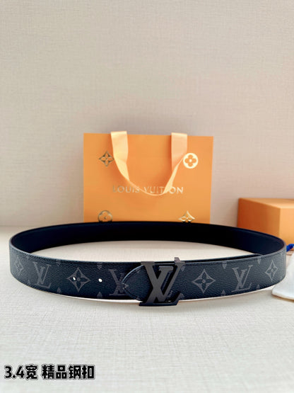 BE10 Real Leather Belt 3.4CM with packing
