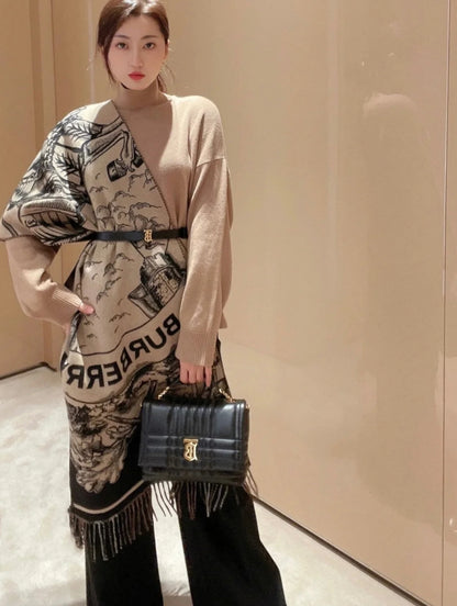 F26 Women's Winter Fashion Wool Scarf 65*180cm