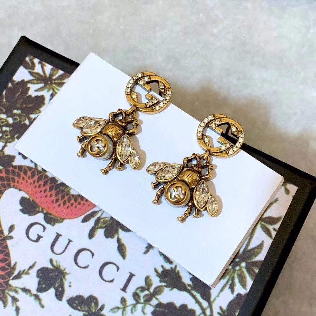 A243 Gilded Butterfly Earrings for Women Vintage Jewelry Earrings