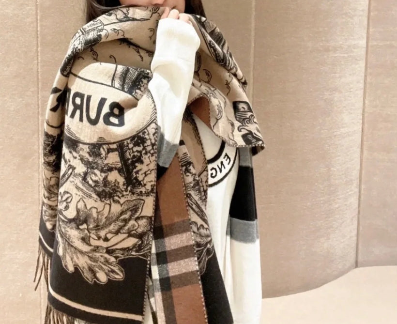 F26 Women's Winter Fashion Wool Scarf 65*180cm